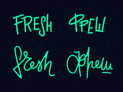 Fresh Фреш calligraphy custom cyrillic fresh handwritten lettering logo old script sketch type unused