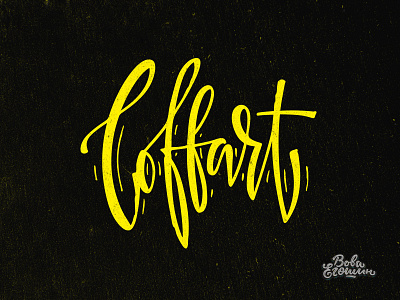 Coffart calligraphy coffart font handmade lettering logo scrapbooking script typography