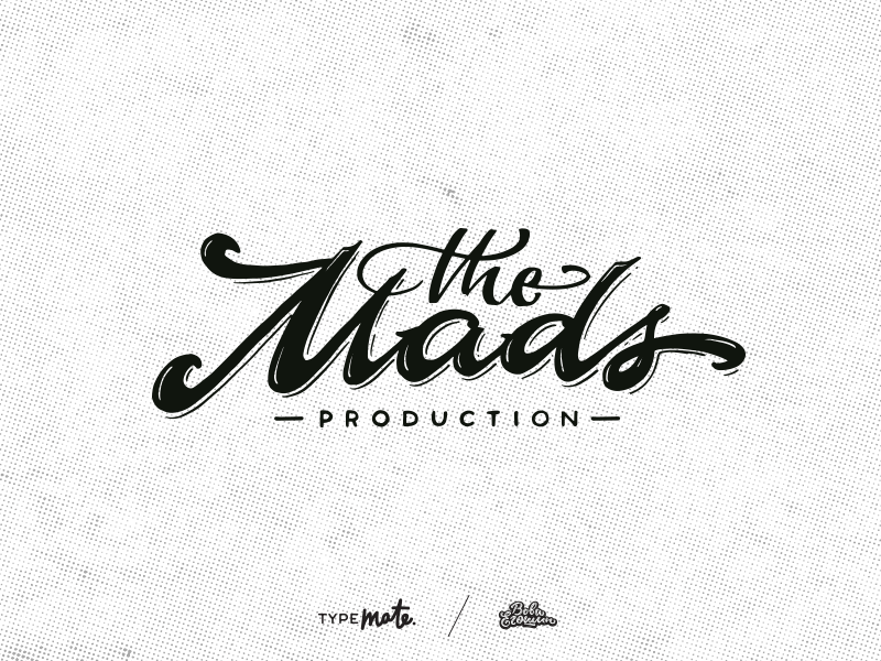 The Mads Production logo sketches calligraphy identity lettering logo mad mads production sketch type typemate typography