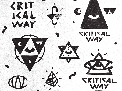 CRITICAL WAY anunaki critical identity logo logotype masonry piramid reptiloid sketch typemate typography way