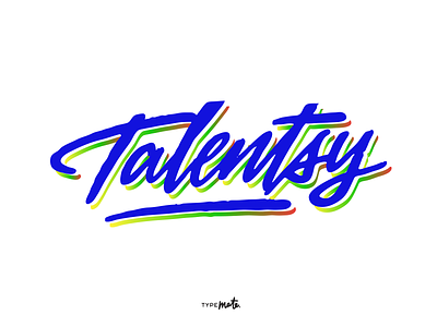 «Talentsy» logo sketch calligraphy custom type lettering logo logotype type typemate typography
