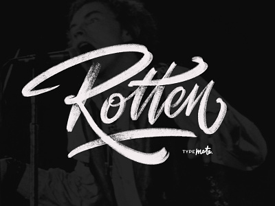 Johnny Rotten calligraphy custom type lettering logo logotype music sex pistols type typemate typography