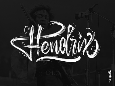 Jimi Hendrix calligraphy custom type hendrix ipad lettering lettering logo logotype procreate type typemate typography