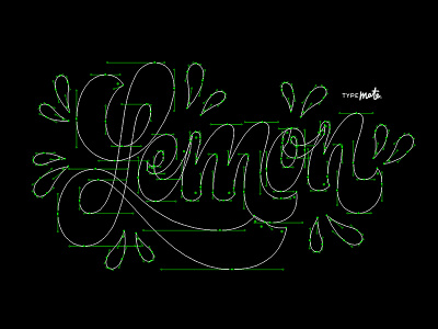 Lemon calligraphy custom type lemon lettering logo logotype type typemate typography vector