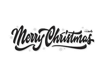 Merry Christmas By Typemate calligraphy christmas custom type free lettering logo postcard type typemate typography vector