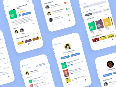 BookShare application books design library mobile share ui ux