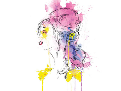 Watercolour hand drawn photoshop poster simple drawing sketch watercolour