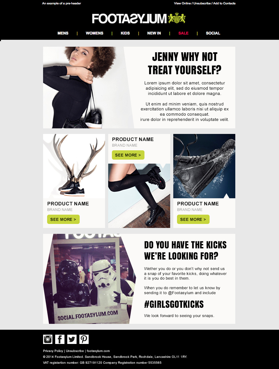 Footasylum Email Design by Dean Harrison on Dribbble