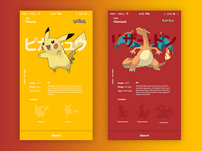 [WIP] Mobile Pokedex clean colour dashboard daily design design display illustration layout photoshop pokemon ui web design wip