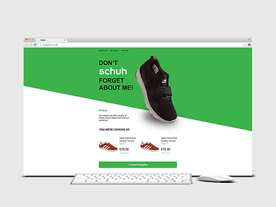 [WIP] Concept - Schuh email basket digital ecommerce email shoe shop trainer web design wip