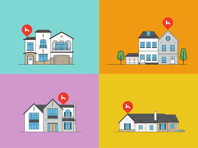 Haus Illustrations concept flat home house icon illustration print simple vector