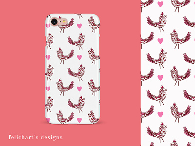 Birds Pattern bird illustration design illustration love birds lovebirds pattern