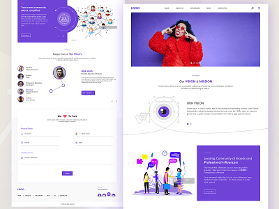 Landing Page Design 2020 trend app clean design creative thinking illustration landing page uiux website website design