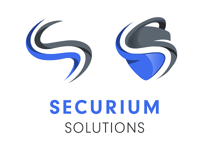 Securium Logo (shield and s-s letter) company logo creative thinking logo logo concept s letter logo security logo shield and s letter shield logo