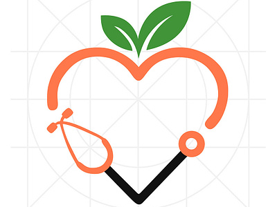 Logo Design (Food & Health) apple creative thinking design food and health food logo health logo heart logo concept stethoscope