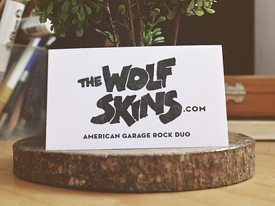 The Wolf Skins Business Card band business card rock