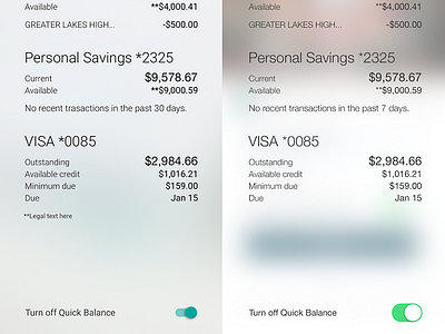 Quick balance comparison android balance finance ios quick