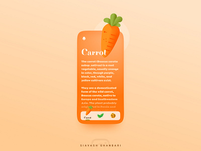 The Carrot carrots cookie figma fruit fun game gradient illustrator leaf leaves orange vegan vegetable