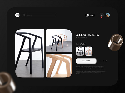 Minimal Chair - Dark Mode