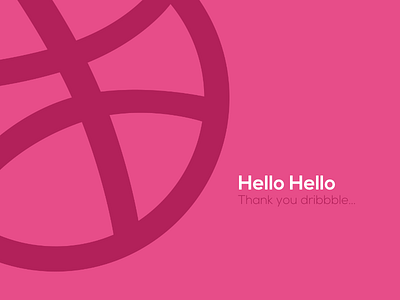 Hello Dribbblers :) dribbble hello invitaion