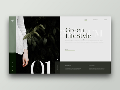 Green LifeStyle green minimal plant web web design website