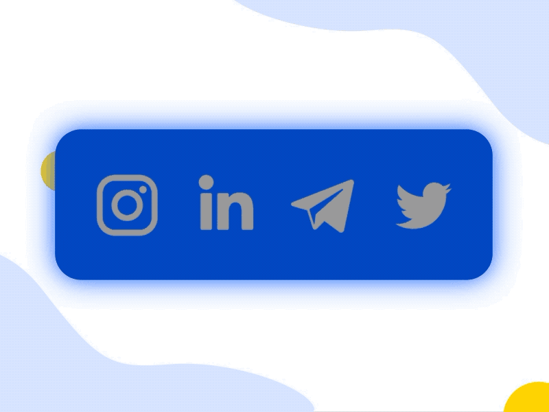 Icon Hover click hover icon icons instagram linkedin telegram twtter