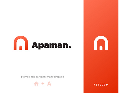 Apaman Logo apartment app application brand branding door home house logo design