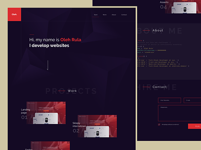 Frontend Developer portfolio website design