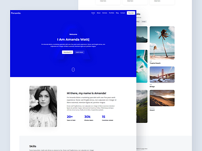 Personite - Portfolio CV Resume Theme designer developer homepage landing landing page personal personal portfolio portfolio resume ui web design website