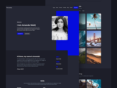 Personite - Portfolio Resume Theme - Dark Version