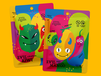 Evil Fruits - spicy snack packaging bag monster package packaging pouch snack spicy