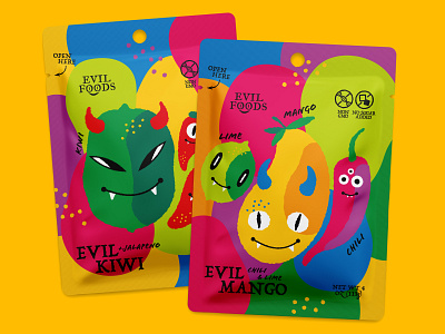 Evil Fruits - spicy snack packaging