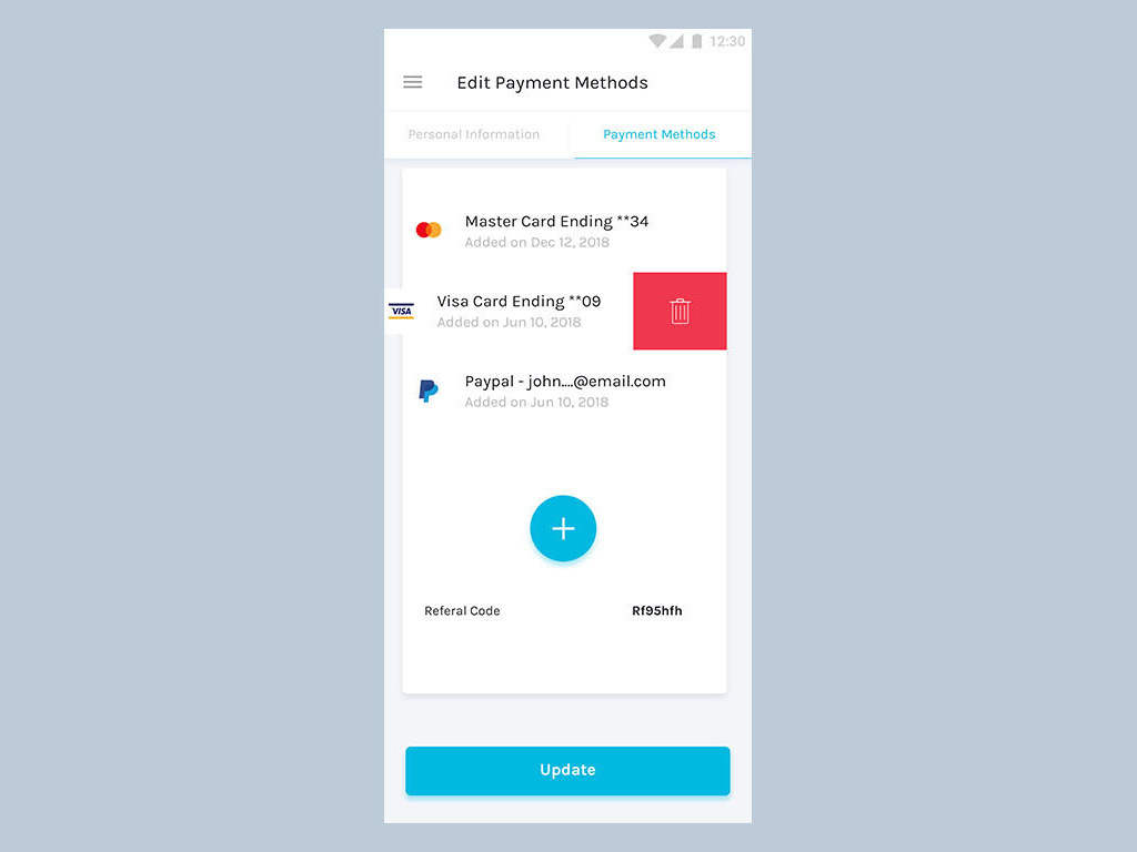 Edit Payment Method By Poonam Sharma On Dribbble