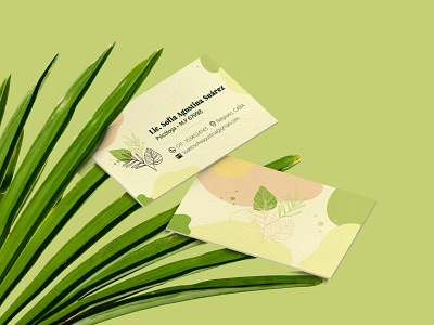 Sofi branding business businesscard design girly green nature paper personal print profesional psychology woman