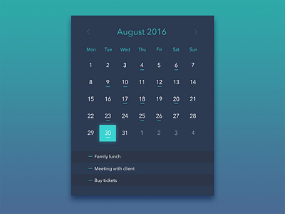 Daily UI #038 - Calendar appointment calendar daily dailyui event flat minimal ui