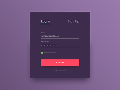 Daily UI #082 - Form daily dailyui form log in login sign sign in sign up ui ux