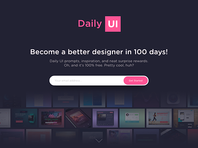 Daily UI #100 - Redesign Daily Ui daily daily ui dailyui landing landing page page redesign splash ui ux website