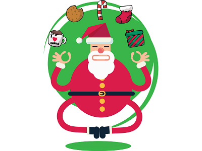 Santa Claus yoga pose animation character characterdesign christmas design design art drawing flat funnycharacters graphic graphicdesigns illustration illustrations illustrator santa santaclus santavector special vector vectordesign