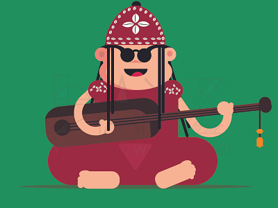 Gnaoui Character Singing An African Gnaoua Song africa african animation character characterdesign cool design design art drawing flat flatchracter funnycharacters graphic illustration illustrator man morocco special vector vectordesign