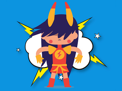 ANGRY SUPERPOWER HORN GIRL