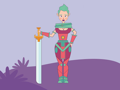 WARRIOR 2D FLAT CHARACTER