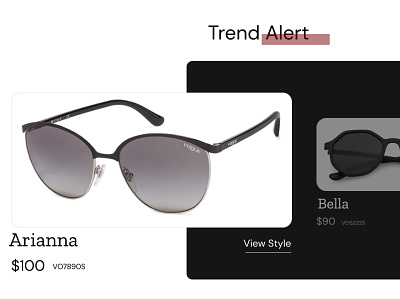 Vogue EyeWear Product View Transition ecommerce uiux ux