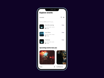 Explore events design ui