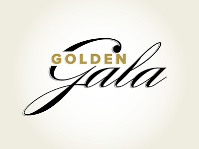 Golden Gala Logo concept event gala logo