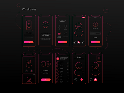 Wireframes appconcept application concept dating app logic ux wireframe design wireframes wireframing