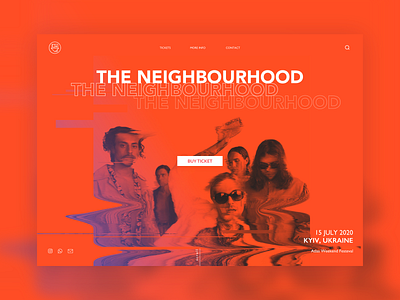 The Neighbourhood concert concert web design design inspiration music neighbourhood people red red color the neighbourhood typogaphy ui ui design web web design web designer