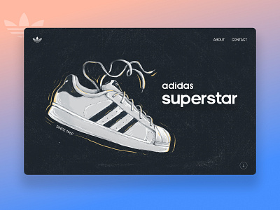 Adidas Superstar adidas adidas superstar basketball branding design design inspiration graphic design ill illustration shell shoes shoe ui ui design web web design web page