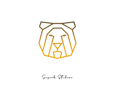 Slient Bear bear black brand branding designs icon icons line logo lineart logo logo design typography vector yellow
