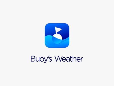 Buoy's Weather App Icon app app design blue branding buoy creative icon logo sea simple ui vector water