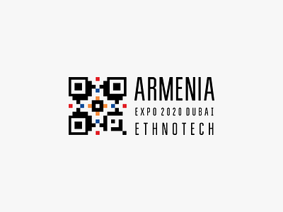 Armenia Pavilion Official Logo for Expo 2020 Dubai armenia carpet dubai ethnic logo pattern qr qr code